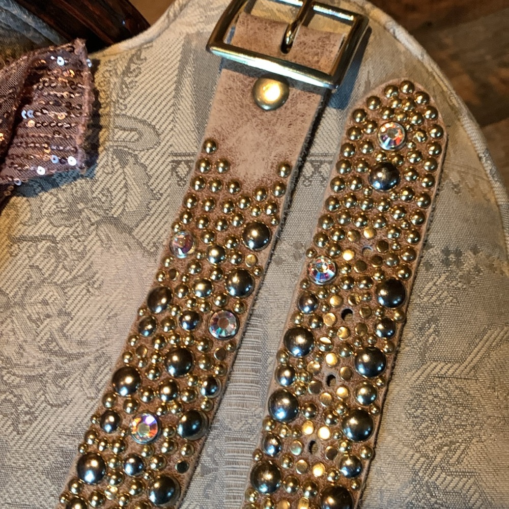 Vintage Gold Leather Belt